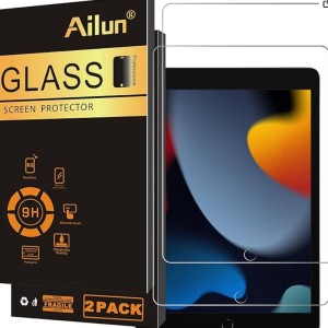 Ailun Screen Protector for iPad 9th 8th 7th Generation (10.2 Inch, iPad 9/8/7, 2021&2020&2019) Tempered Glass/Apple Pencil Compatible